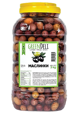 <strong  style="color:#C77A7A">МАСЛИНКИ 3кг</strong><br/>ЦРНИ ОДГОРЧЕНИ ВО СОЛЕН РАСТВОР
